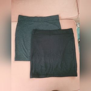 Forever 21 Spandex skirt Set - 1 black 1 grey.